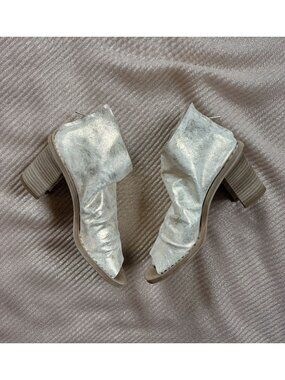 Officine Creative Laboratorio Platino Sandal Bootie Metallic 37.5 Open-toe Block